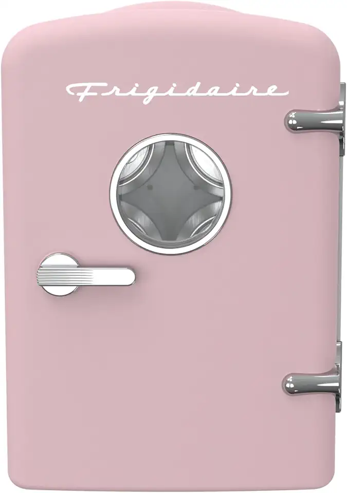 Frigidaire - Mini geladeira pessoal retrô portátil para carro, escritório, quarto, dormitório ou cabine, sem freon, 30 cm P x 18 cm L x