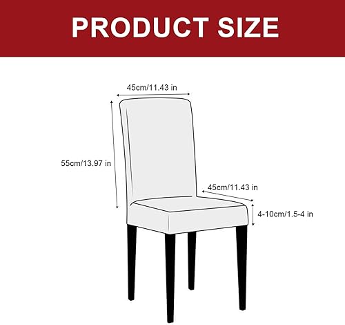 Miniatura 7 de Fundas de terciopelo para sillas de comedor, fundas elásticas de felpa para sillas altas, fundas protectoras de asiento lavables, fundas para sillas