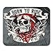 Produktbild Mauspads Patch Schwarz Motorrad Vintage Biker Schädel Emblem Helm Club Mauspad für Notebooks, Desktop-Computer Mausmatten, Büromaterial