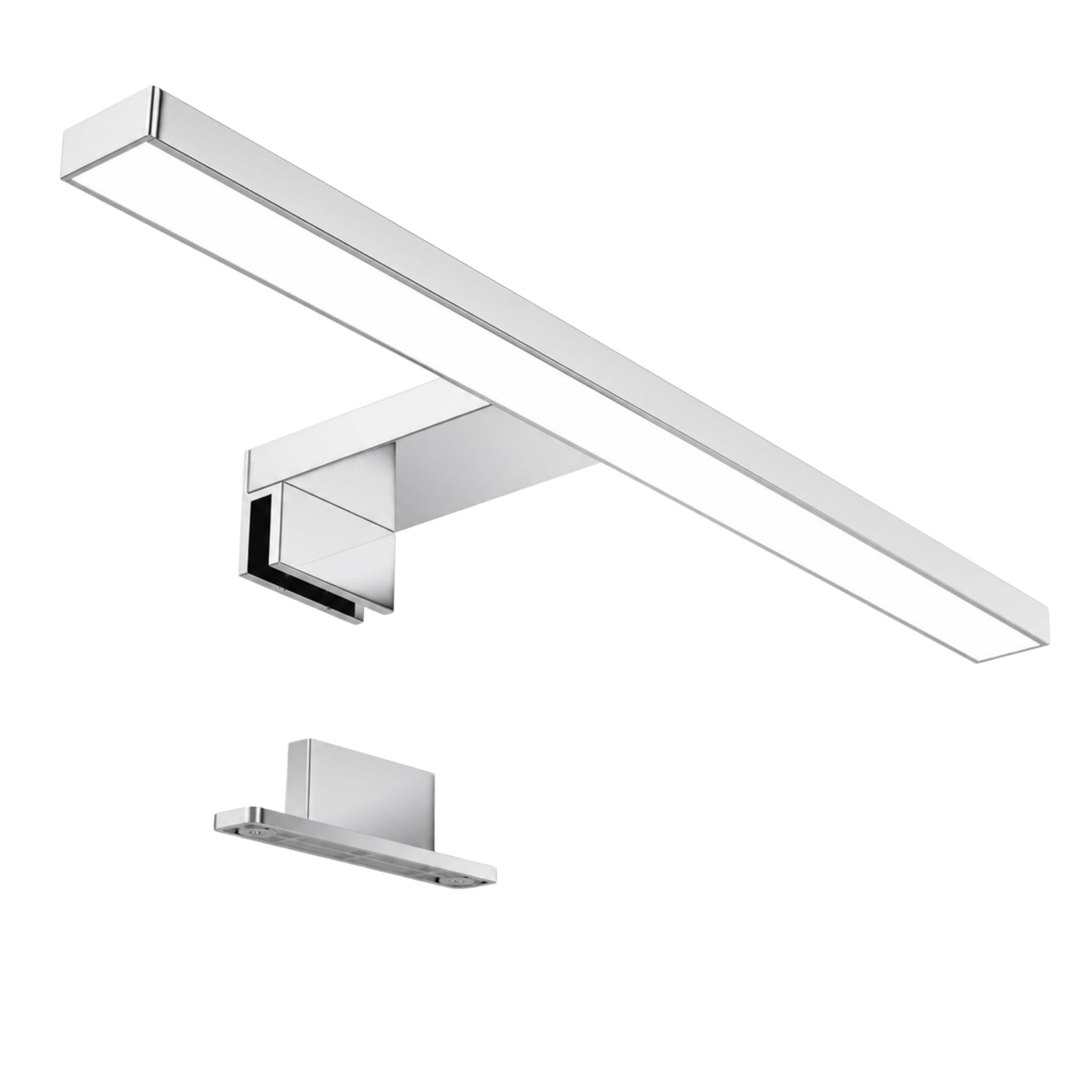 kalb | LED Badleuchte 400mm verchromt Spiegelleuchte 230V IP44 für Bad Spiegel 3000K warmweiß oder 4000K neutralweiß (Warmweiß)
