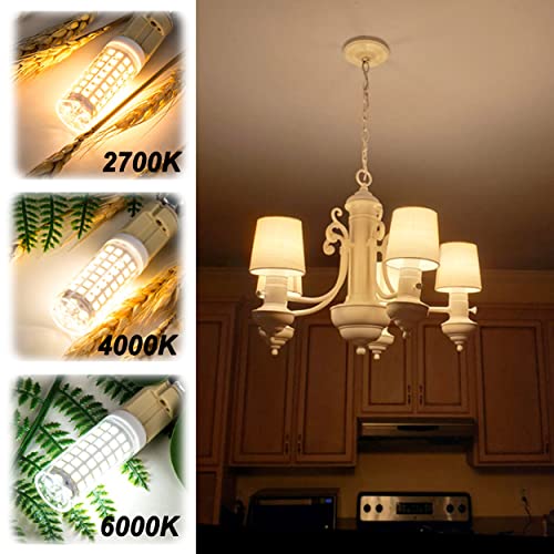 Alide E26 100 Watt Equivalent Led Candelabra Corn Bulbs,2700K Warm White,E26/E27 12W Led Light Bulbs 1200Lm For Ceil Fan Chandelier Pendant Lighting,Non-Dimmable,4 Pack #TOP4