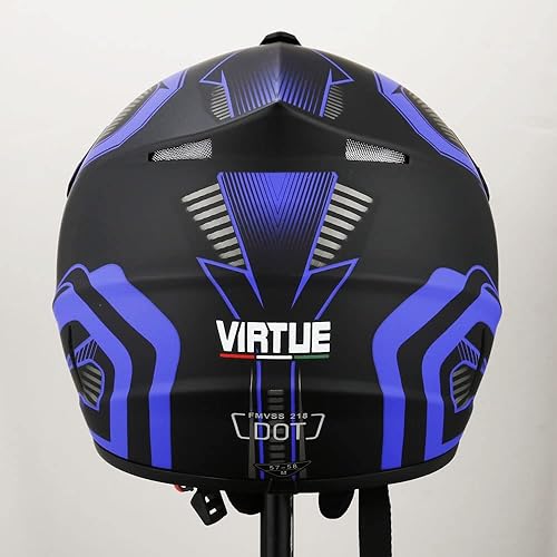 Miniatura 7 de Casco Integral de Motocicleta de Dirt Bike con Guantes, Gafas, Máscara para Adultos y Jóvenes Unisex - Aprobado DOT  FMVSS 218