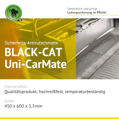 Black-CAT Original Uni-Car-Mate Antirutschmatte 600×450 mm – rutschfest & hochreißfest, ideal zur Ladungssicherung im Kofferraum, für Pkw & Kleintransporter, langlebig & ohne Kleber fixierbar