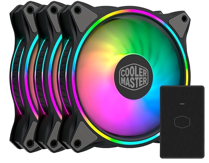 (Refurbished) MasterFan MF120 Halo ARGB Case Fan - 3 Pack Fan, 1800 RPM PWM Fan Cooler Master - Black (B0D4J214S5) Amazon Price History, Amazon Price Tracker