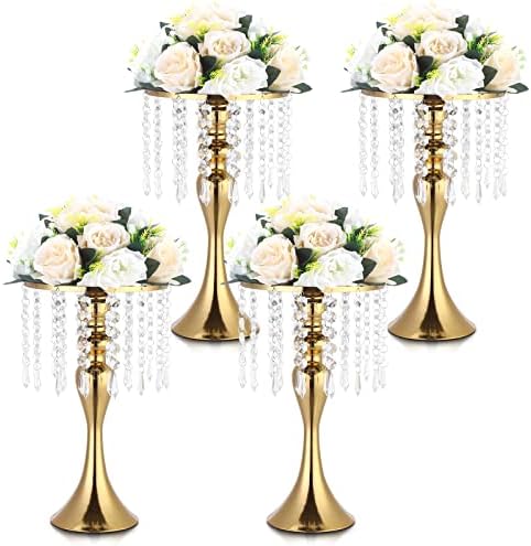 Amazon.com: Gold Centerpieces for Table Wedding - Rozrety 21.6in Tall ...