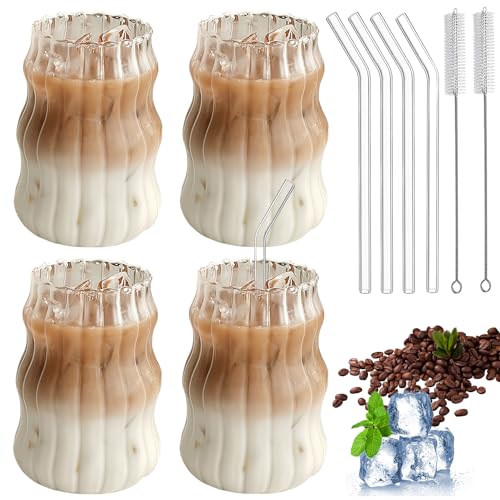 Verres à dessert ondulés et design de 500 ml pour table raffinée