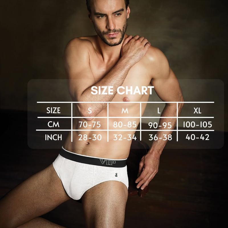VIP Regal 1000 - Calzoncillos de algodón sólido para hombre, 3 unidades, varios colores