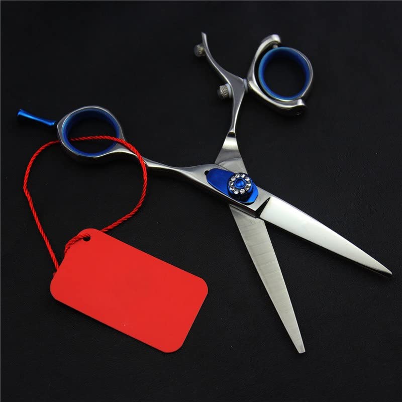 Swivel Thumb Hair Cutting Shears, 6 inch Japanese 440c Steel Right Handed Hair Scissor 360 Degree Rotation Cutting Shears Flying Shears for Barber