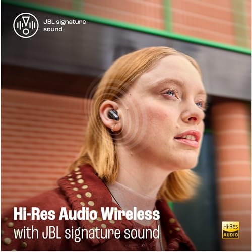 JBL Live Flex 3, Wireless Earbud Headphones with Bluetooth, 50h Battery Life, True Adaptive Noise Cancelling and High-Resolution JBL Signature Sound, IP54 Waterproof, Open-Back Stick Design, Blue - Image 2