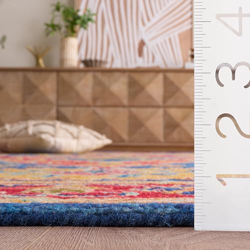 Tapete decorativo boho rojo y azul 2x3 pies miniatura 2