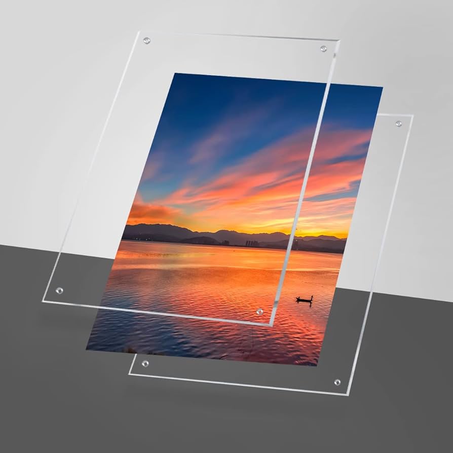 Amazon.co.jp: BValley 透明アクリルフォトフレーム 写真立て