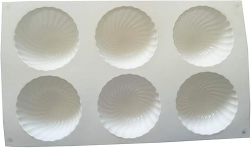 Miniatura 5 de Molde de silicona semicírculo de 6 cavidades en espiral para hornear y chocolate con números con símbolos de decoración de pasteles de feliz