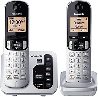 Panasonic DECT 6.0 Expandable Cordless Phone System – 2 Handsets, Answering Machine, Caller ID & Call Block