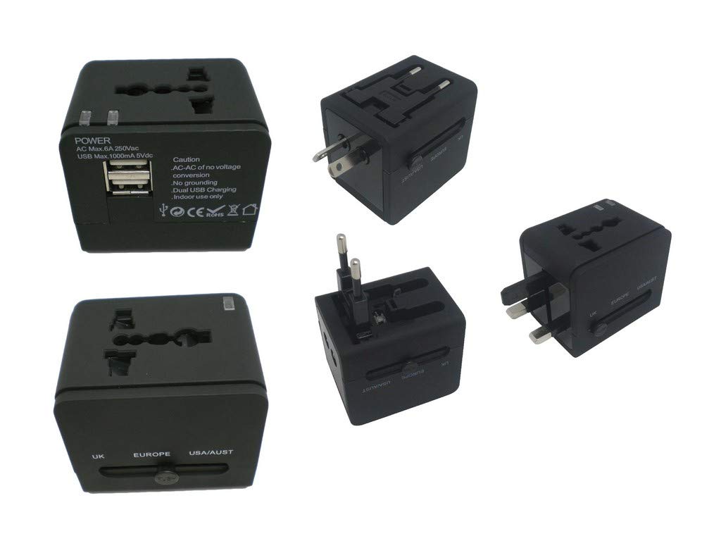 Fline EB1101015 Adattatore da Viaggio Universale 2 USB
