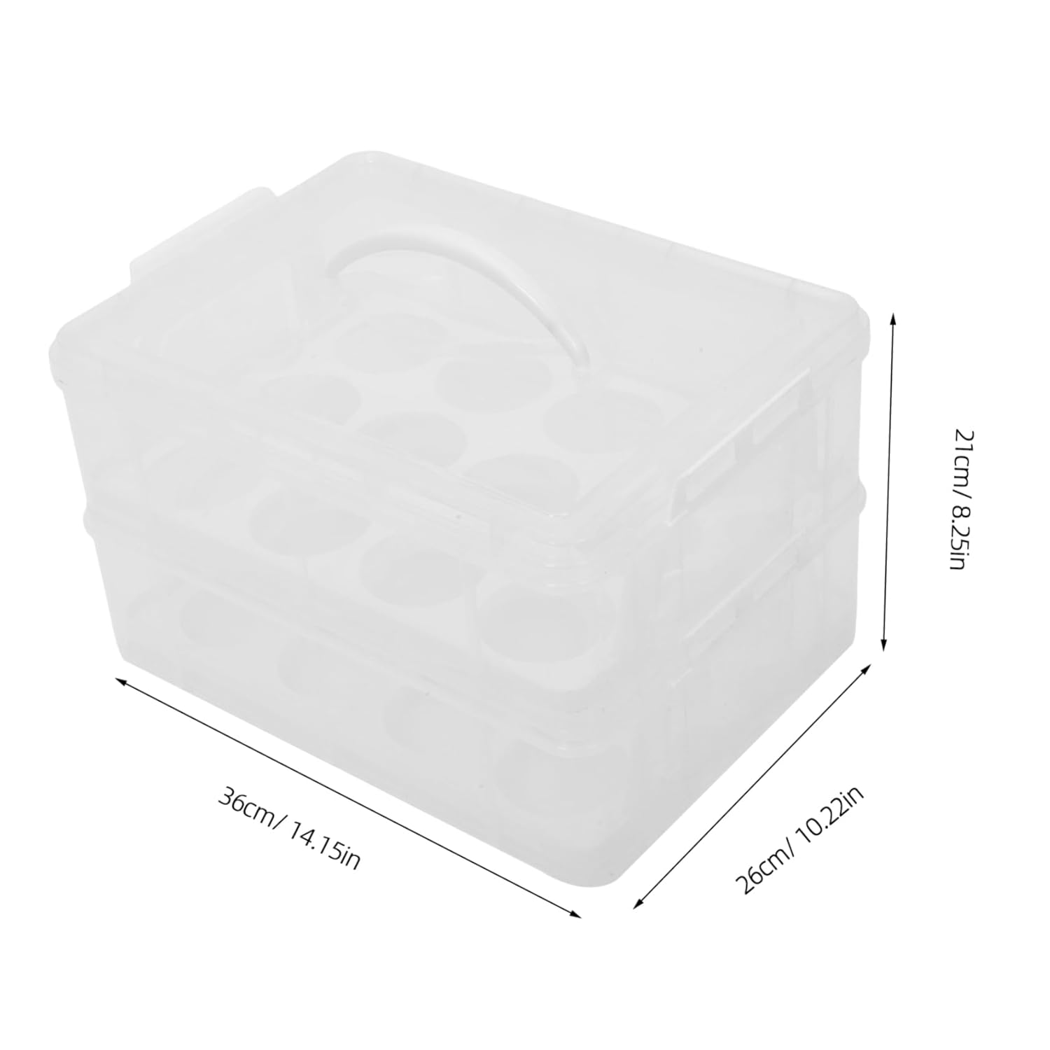 Clear Handheld Cake Carrier Box Reusable Two Packaging Desserts Elegant Transparent Design for and Freshness Preservation