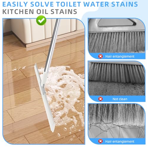 Image of Squeegee Broom for Floor, Heavy Duty Rubber Wiper for Garage, Deck, Bathroom, Shower Glass, Window