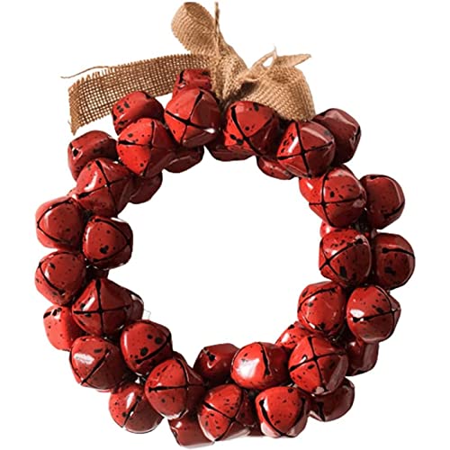 Couronne de Noël pour porte d'entrée S3YT8U avec carillons et cloches de 52cm
