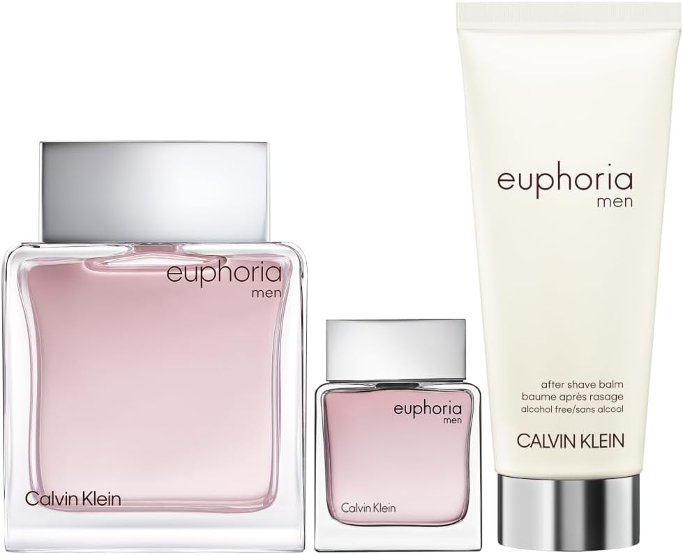 Calvin Klein Euphoria 3-Piece Gift Set for Men, 3.4 Oz EDT, 0.5 Oz EDT and After Shave Balm - Image 2