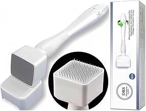 Derma stamp for Hair & Beard regrowth, 0-3mm Titanium Micro needle, Facial Derma Roller with microneedling Kit for Face Skin acne Repair, Reusable derma pen