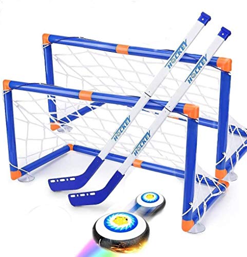 Wuudi Juego de Hockey, Hockey sobre Patines con 2 Goles y Pelota, Pelota de Ftbol para Interiores, Regalos para Nios de 4 5 6 7 8 9 10 11 12 Aos