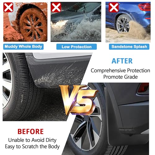 Image of 2021-2025 2026 ID.4 Mud Flaps Splash Guards for VW ID.4 Accessories No Drilling /Tape Mudflaps Wheel Liner Fenders Compatible with 2021 2022 2023 2024 2025 2026 VW Volkswagen ID.4 Standard /Pro /Pro S