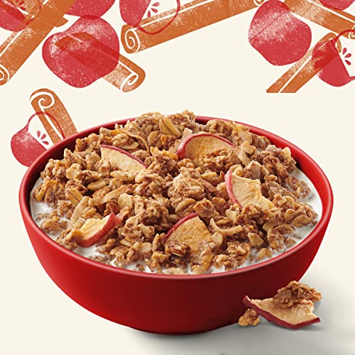 Image of Cascadian Farm Organic Granola with No Added Sugar, Cinnamon Apple Cereal, Resealable Pouch, 11 oz (Pack of 5)