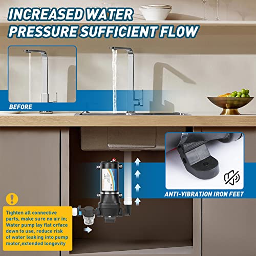 Xportion Rv Diaphragm Pump 12V Water Pump With Pressure Switch 4Gpm 40Psi Rv Self Priming Water Pump With Strainer Filter And Adapters For Rv,Marine,Yacht,Camper #TOP3
