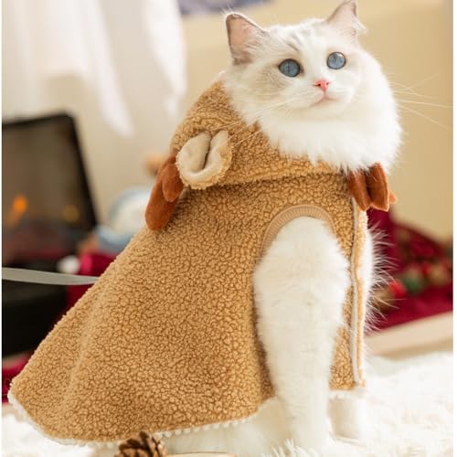 Capa navideña para perro y gato ANIAC talla X-Large marrón miniatura 2