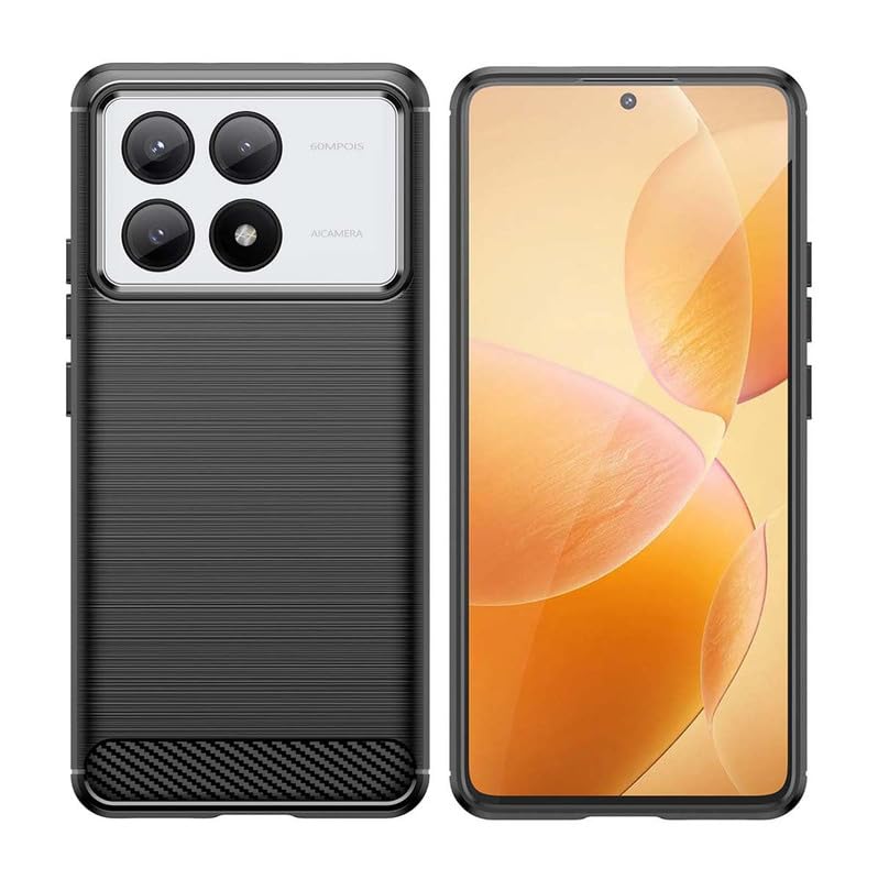 Image of Hybrid Carbon Fiber Back Case for Poco X6 Pro 5G (Black)