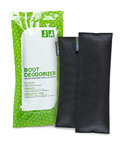 Ever Bamboo Boot Deodorizer - Natural Bamboo Charcoal Odor Absorber, 2 x 50g. Single Pack