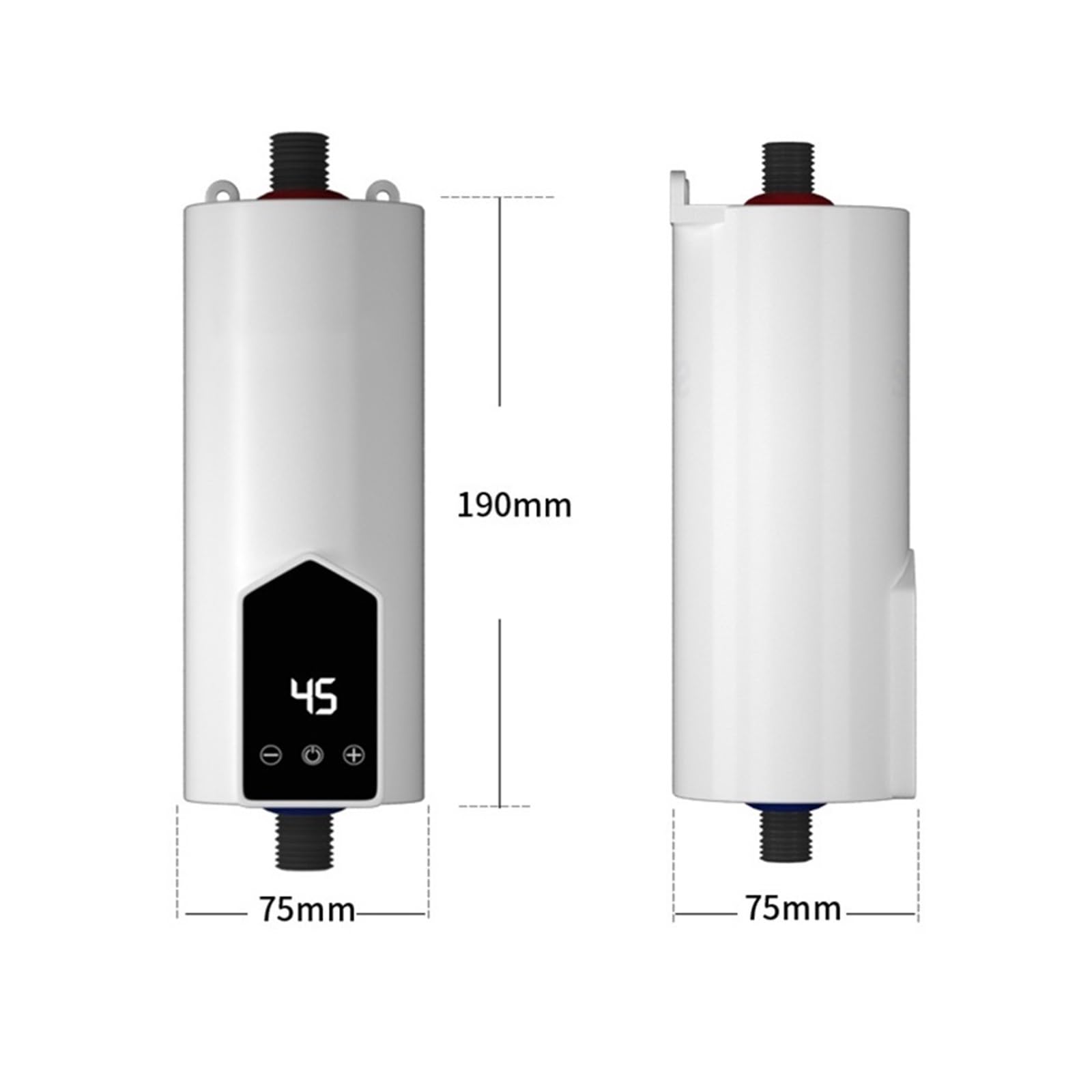 Elektryczny podgrzewacz wody przepływowy, 5500W Kuchnia Łazienka Natychmiastowy Elektryczny Kran Z Podgrzewaczem Wody Natychmiastowy Bezzbiornikowy Podgrzewacz Ciepłej Wody Z Kranu Prysznic do pryszni
