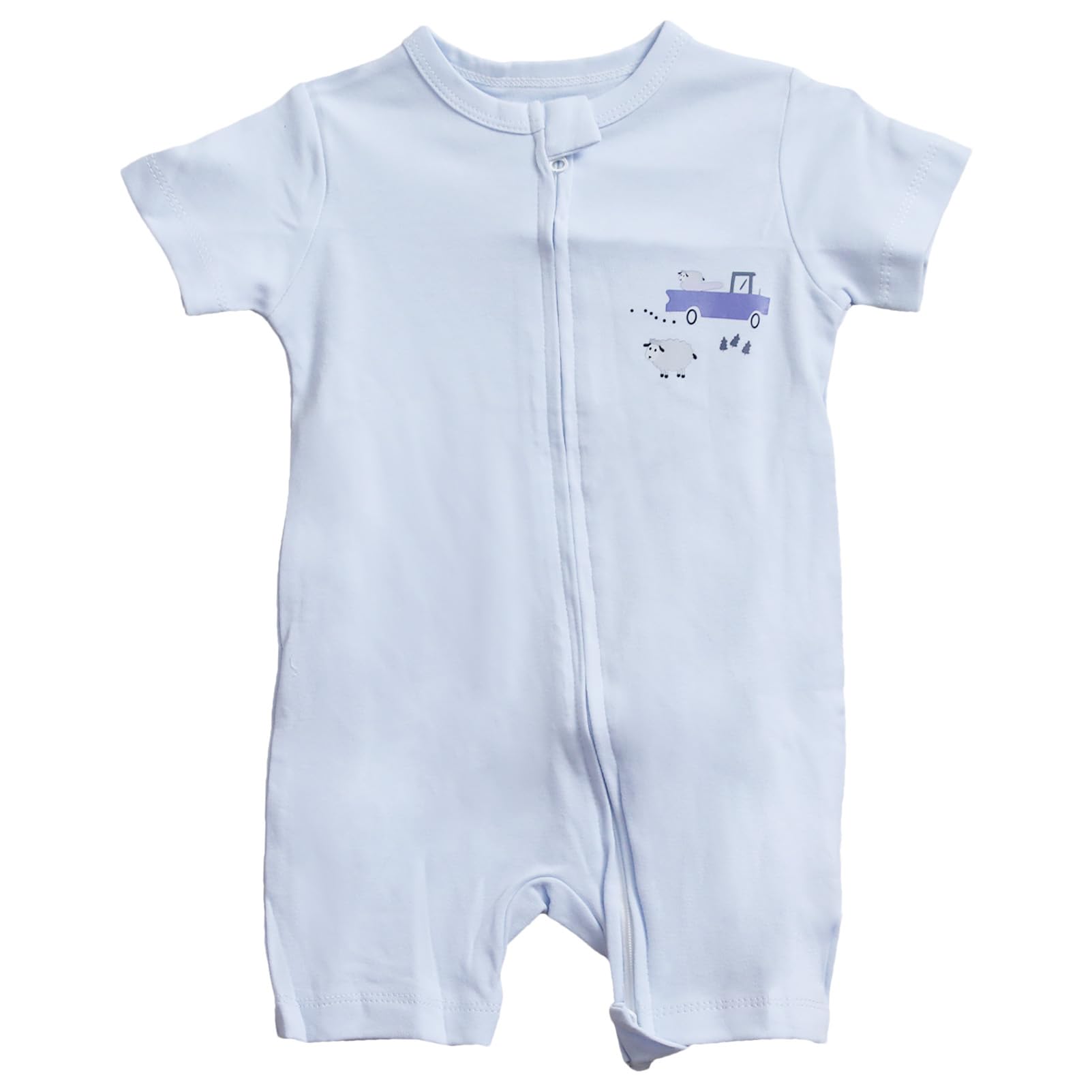 amropi Gestreifte Strampler Baby Mädchen Jungen 3er-Pack Kurzarm Schlafstrampler Schlafanzug für 6-24 Monate