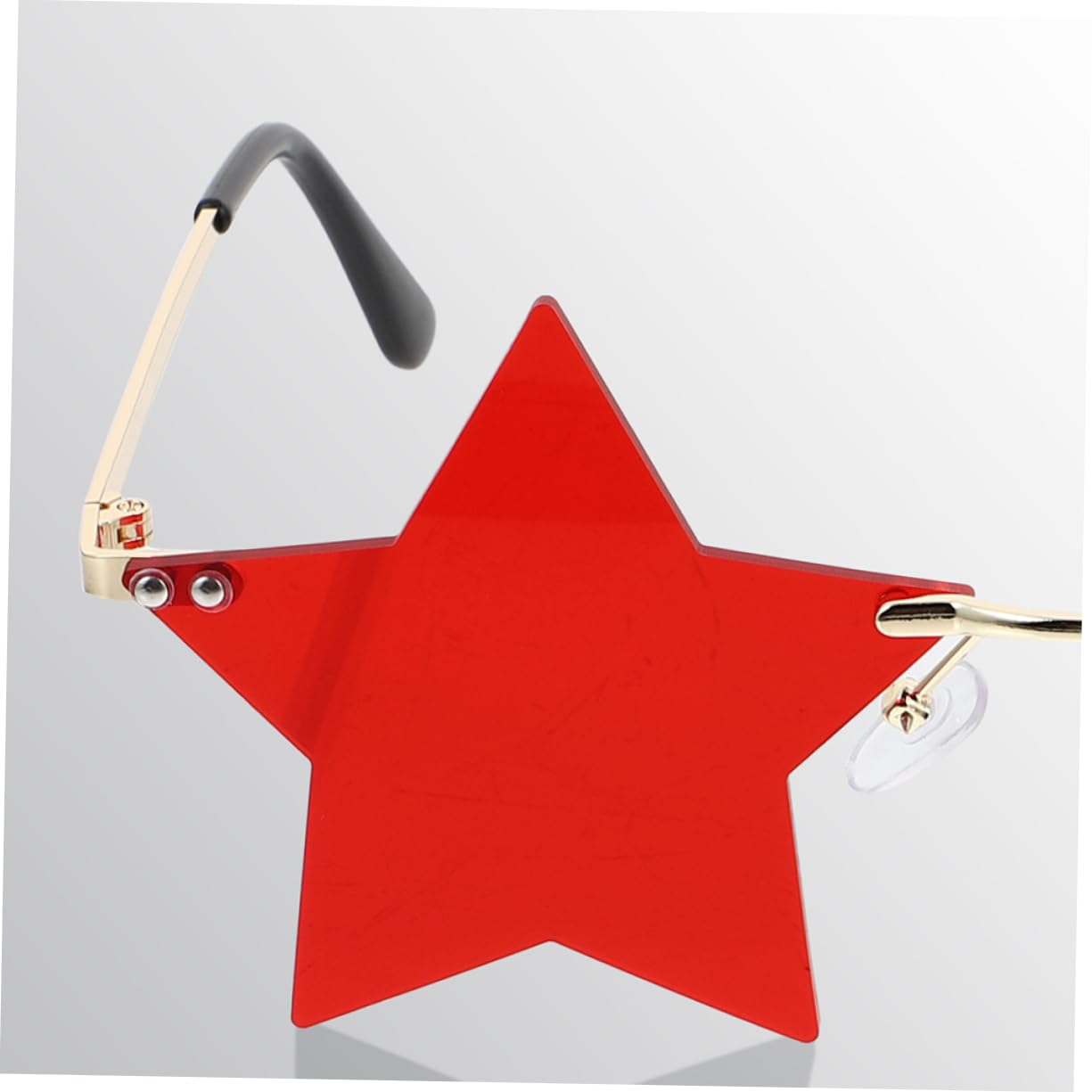 TOVINANNA Fashionable Festival Star Sunglasses 2pcs Unisex Rimless Glasses Unique Heart-shaped Design for Party Wear