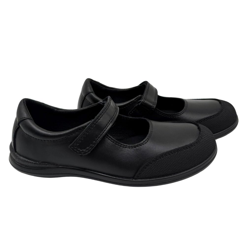 Zapatos Colegiales niña de Piel – Calzado Escolar Respetuoso y Lavable con Velcro o sin Cordones – Hechos a Mano en España – Náuticos y Merceditas cómodas para Diario