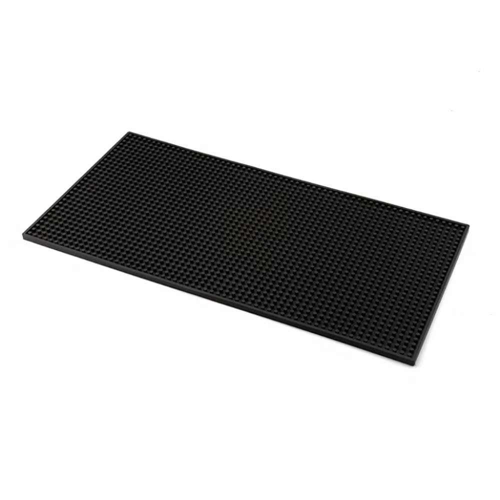 Tappetino da Bar in Gomma for caffettiera da appoggio Tappetino da Bar Tappetino da Portata Tappetino for Asciugatura in Vetro for Barista Cocktail Barista Nero (Color : 30x15cm)