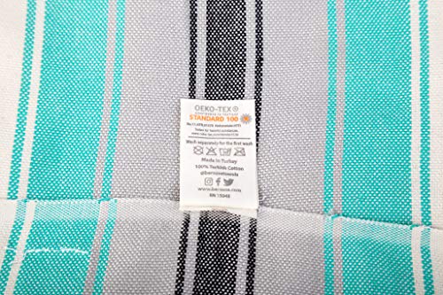 Bersuse 100% Cotton Sanjose Xl Throw Blanket Turkish Towel - 57X92 Inches, Mint Green #TOP5