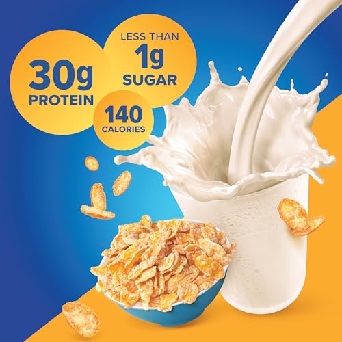Image of Pure Protein Complete Protein Shake, Frosted Cereal, 30g High Protein Drink, Less than 1g Sugar, 4g Fiber, Ready to Drink, Non GMO, On-the-Go Shakes, 11oz Bottles, 12 Pack