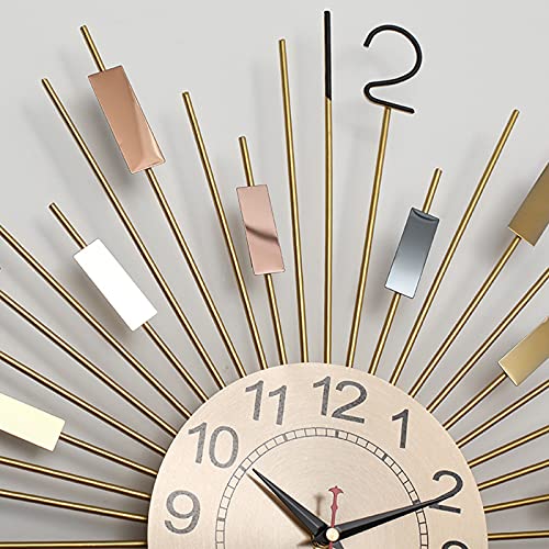 Horloge murale design en métal 3D de 60 cm pour salon