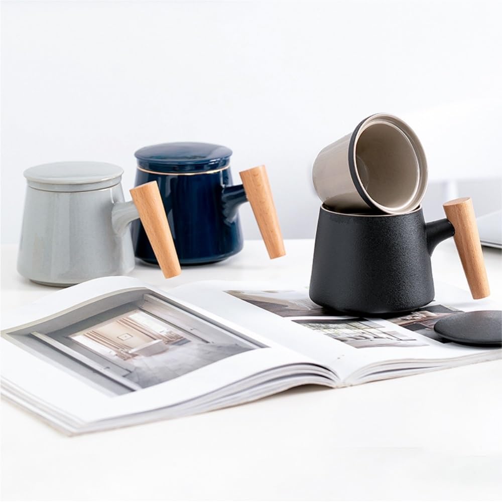 Słoik na cukier ceramiczny pojemnik do przechowywania herbaty, słoik, filtr biurowy, sitko, kubek, przenośny zestaw do podróży, torba ręczna na herbatę(C)