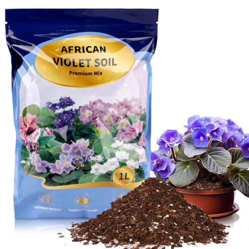 Omitgoter African Violet Potting Soil Mix 1qt Pre-Mixed Acid Soil Ideal for African Violets to Ensure Optimal Nutrient Uptake and Vibrant Blooms