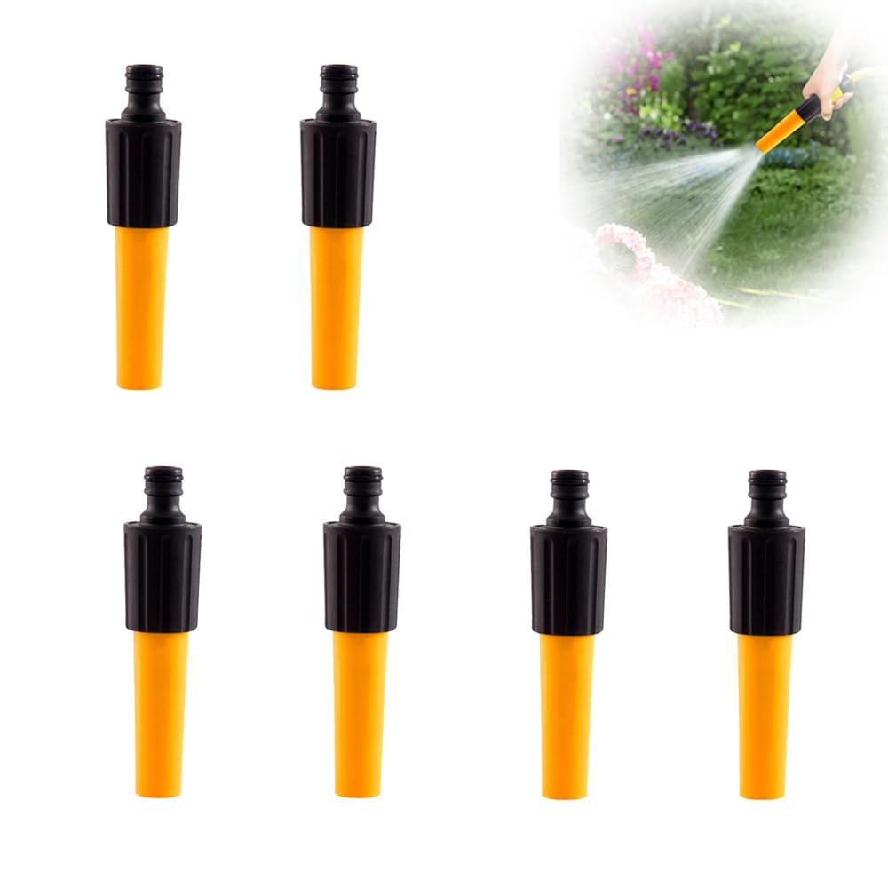 Azonee 6-Piece Garden Hose Nozzle Set - Adjustable Spray, Car Washing, Plant Watering, Pet Shower
