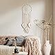 LOMOHOO Makramee Traumfänger Wandbehang Gewebte Feder Wandbehang Handgemachter Traumfänger Boho Quasten Dekoration Wohnkultur Ornament Bastelgeschenk für Schlafzimmer Wohnzimmer（kein Licht）