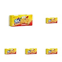 Tuc Cracker, Gusto Pomodoro e Grana Padano DOP, Cotto al Forno con Grano 100% Italiano, 250g (Confezione da 5)