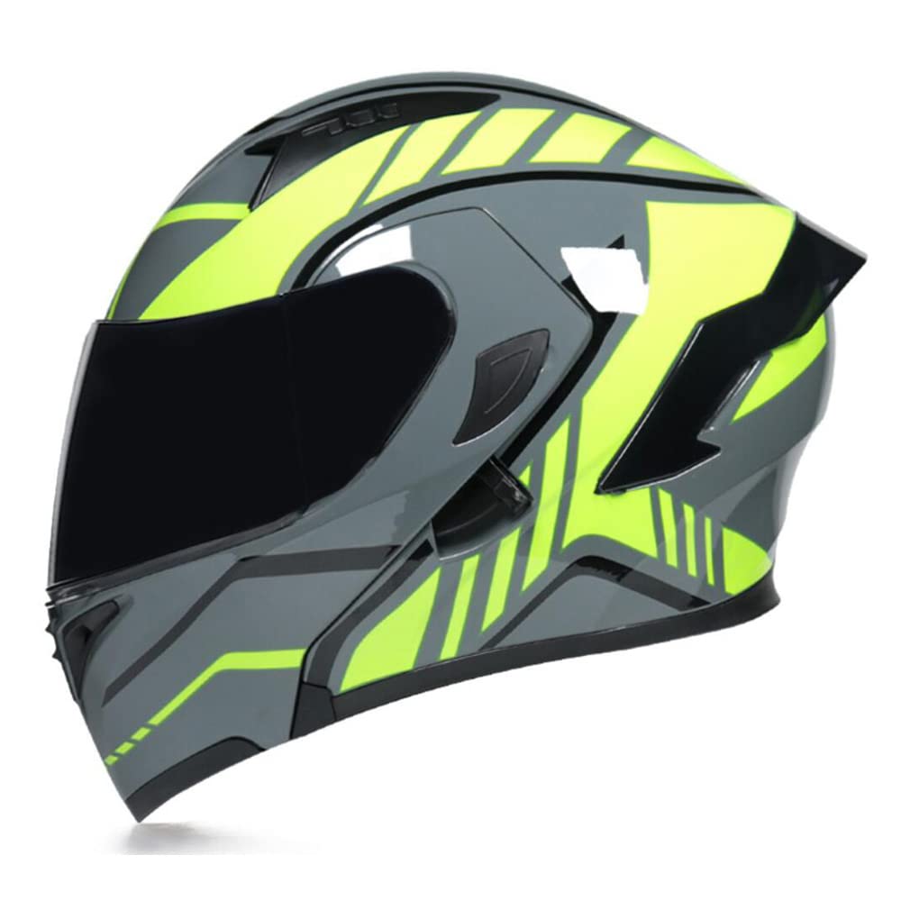 Full Face Flip Up Motorcycle Modular Helmet Integrated Motorbike Dual Visor for Adults Men Women Moped Street Racing DOT Approved — view 20