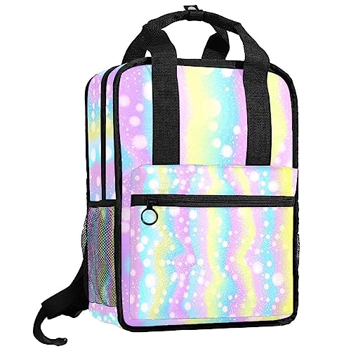 Sac à dos pour garçons et filles multicolore de 35,5 cm avec motif paillettes