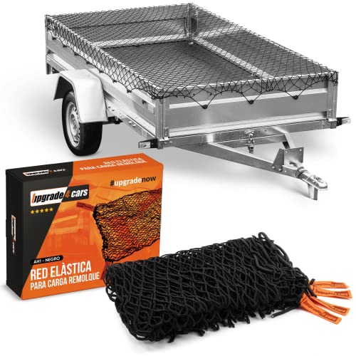 Upgrade4cars Red elástica para Carga Remolque 1-2 x 2-3 Metro | Red de Remolque para tapar la Carga en Goma | Accesorios para Remolques Universal