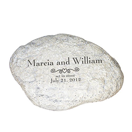GiftsForYouNow Engraved Marriage Garden Stone, 11.5