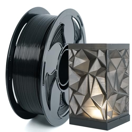 Image of Clear Black PLA 1.75mm 1kg Spool 3D Printing Filaments Transparent Fit FDM | Beginner friendly Premium translucent Black PLA Basic Low warping No tangle 1kg spool 2.2lbs for Bambu Prusa