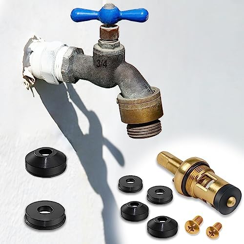 106 PCS Faucet Washer Assortment Kit with Assorted Flat and Beveled Rubber Washers for Outdoor Garden Faucet Stem Leak Worn Replacement Repair