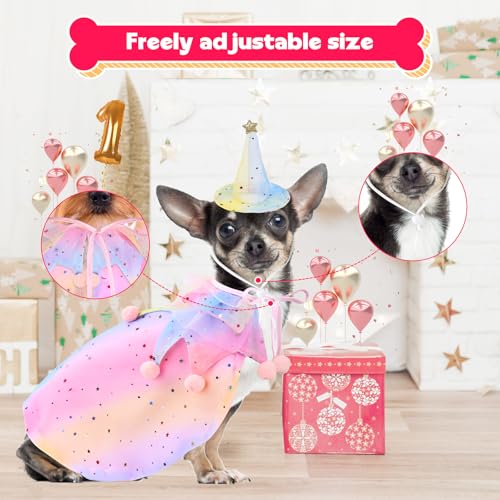 Disfraz capa rosa para perros tamaño S-M ajustable miniatura 5